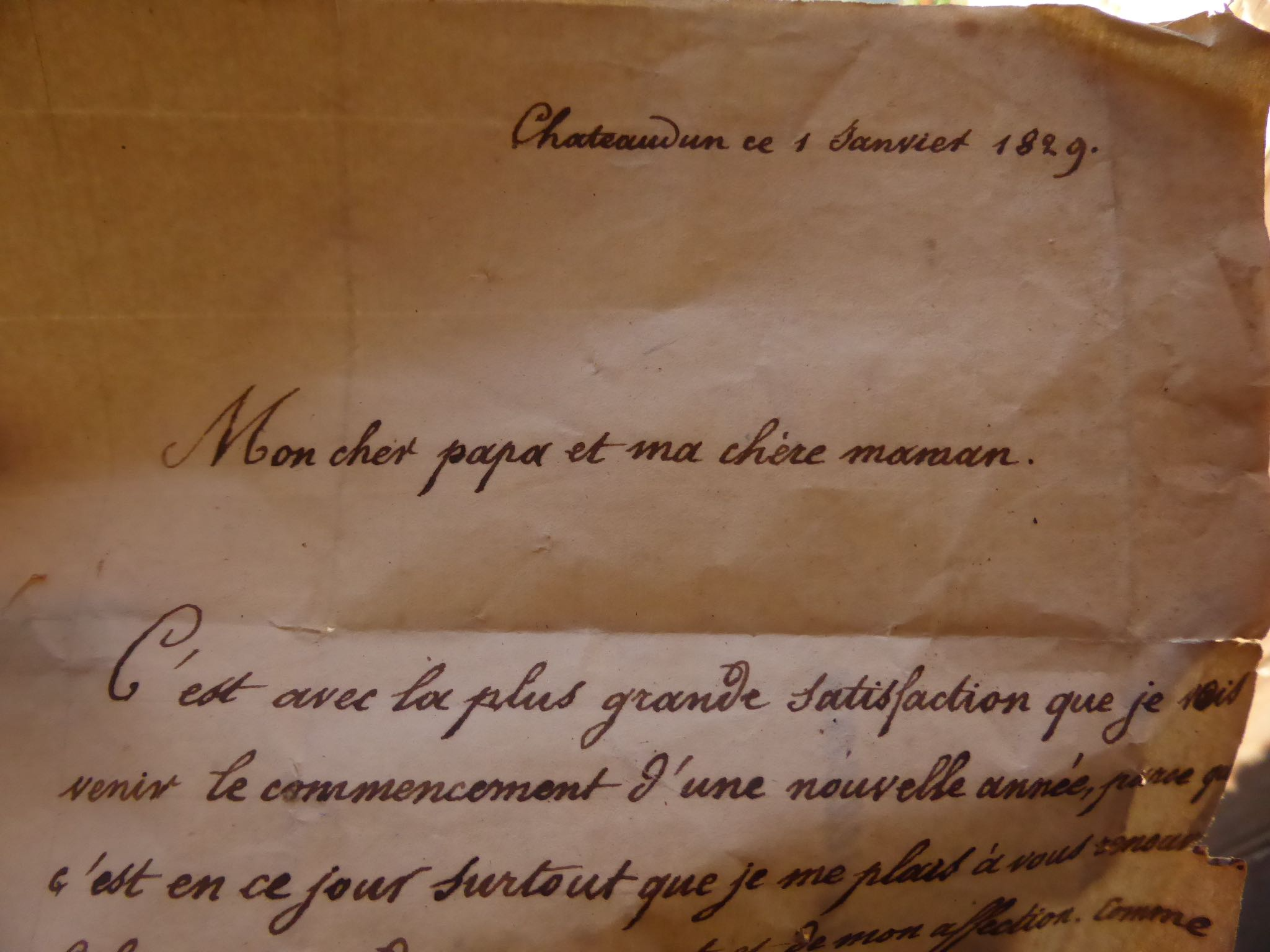 lettre de femille pour écriture récit de vie